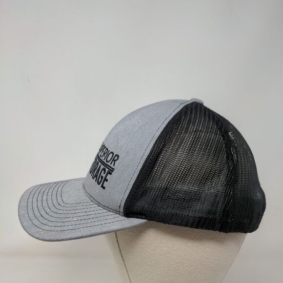Superior Storage Snapback Mesh Back Trucker Hat Gray One Size Richardson - Picture 3 of 9